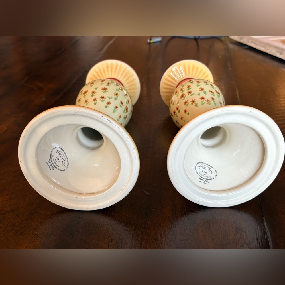 Hard to Find Vintage Pfaltzgraff Pistoulet Candle Holders (set of 2) - Picture 5 of 11